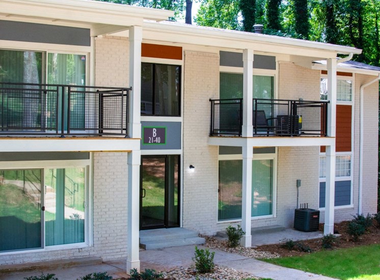 Our outdoor community at Icon Avondale. Two level apartments. Lower and upper level.